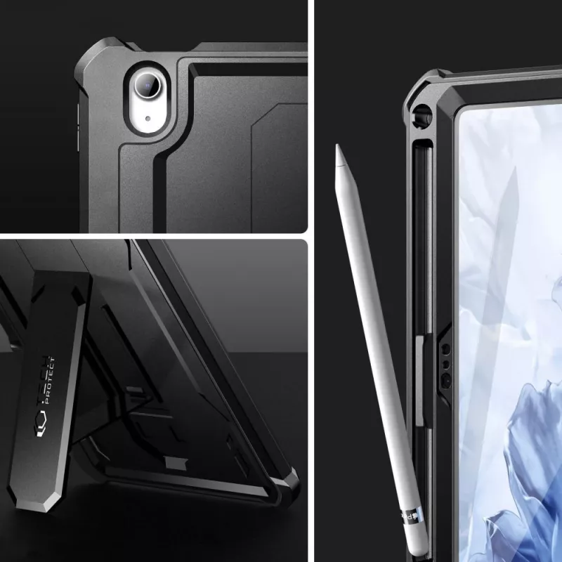 Tech-Protect Kevlar Pro hoes voor iPad 10.9 (10th Gen, 2022) / iPad 11 (2025), zwart