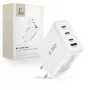 Tech-Protect NC100W-GAN 4-PORT witte GaN wandlader 100W USB-C USB-A
