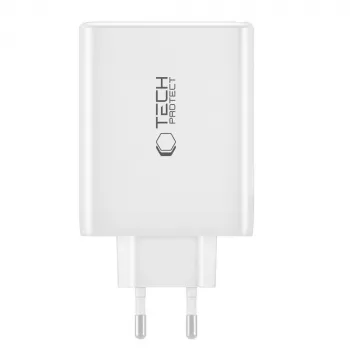 Tech-Protect NC100W-GAN 4-PORT zwarte GaN wandlader 100W USB-C