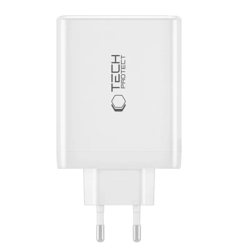 Tech-Protect NC100W-GAN 4-PORT zwarte GaN wandlader 100W USB-C
