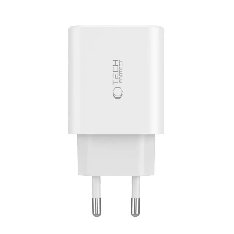 Tech-Protect NC30W 3-poorts USB-C oplader zwart 30W