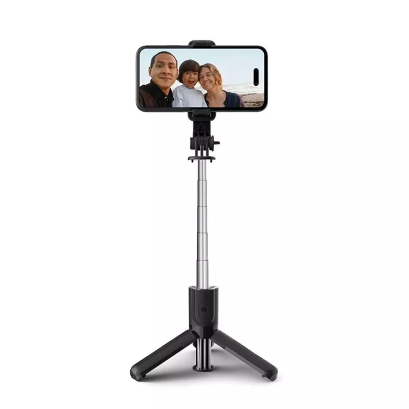 Tech-Protect L02S selfiestick statief met Bluetooth-afstandsbediening, zwart