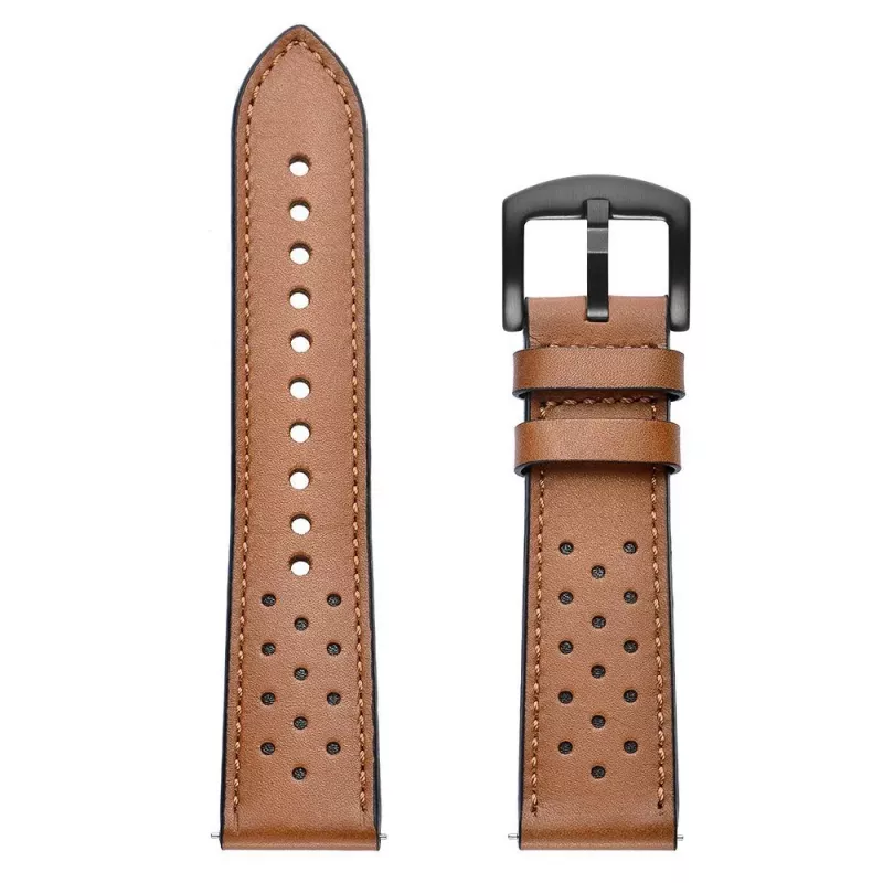 TECH-PROTECT leren band voor Samsung Galaxy Watch 4 / 5 / 5 Pro (40 / 42 / 44 / 45 / 46 mm) bruin