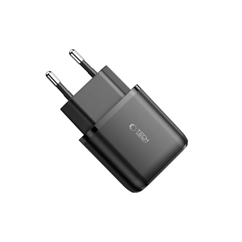 TECH-PROTECT C20W 2-poorts netwerkoplader PD20W/QC3.0 zwart