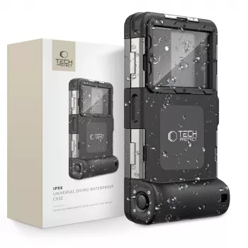 TECH-PROTECT IPX8 universele waterdichte duikhoes zwart