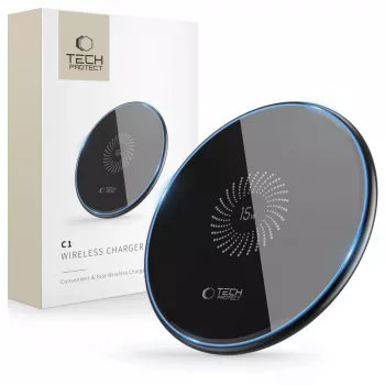 TECH-PROTECT QI15W-C1 draadloze oplader 15W zwart