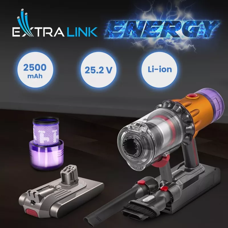 Extralink vervangende accu voor Dyson V12 25,2V 2500mAh + filter