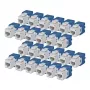 StarTech.com Cat6 Keystone Jack 24-pack 180 graden gereedschapsloze RJ45 Ethernet Keystone koppelstuk, UTP, wit