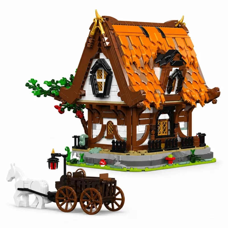 Mould King Medieval World Log Cabin 16054 bouwstenenset (2192 onderdelen)