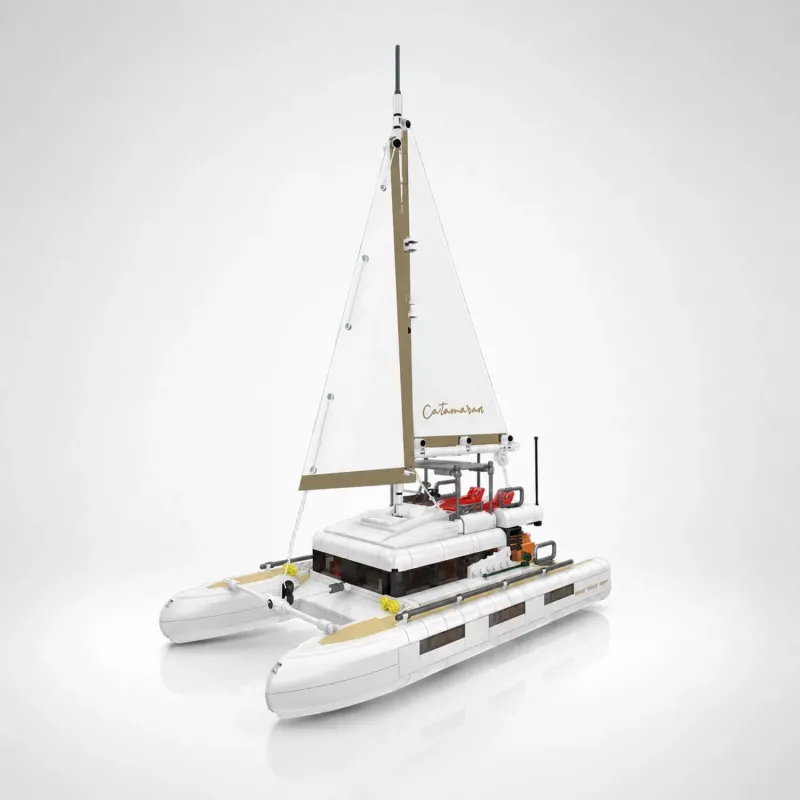Mould King Katamaran zeilboot 10217 bouwstenenset (890 onderdelen)