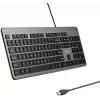 UNITEK SlimTap bedrade bureautoetsenbord, USB-A, grijs