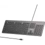 UNITEK SlimTap bedrade bureautoetsenbord, USB-A, grijs