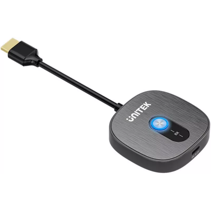 Unitek extra draadloze HDMI-ontvanger voor V1711A-zender, zwart
