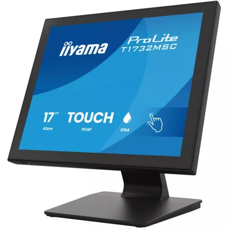 IIYAMA ProLite T1732MSC-B2S 17 inch PCAP-touchmonitor, 1280x1024, TN LED, 10-punts multitouch, zwart