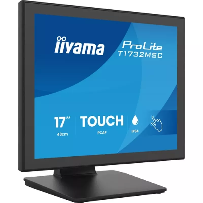 IIYAMA ProLite T1732MSC-B2S 17 inch PCAP-touchmonitor, 1280x1024, TN LED, 10-punts multitouch, zwart