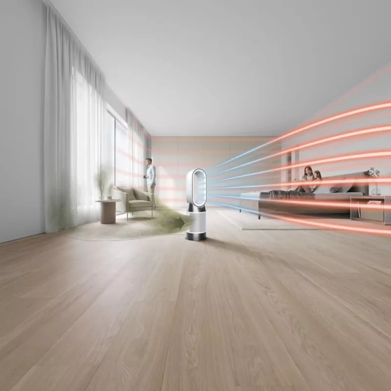 Dyson Purifier Hot+Cool HP1 luchtreiniger, verwarming en ventilator, 27 m², 61,4 dB, wit/goud
