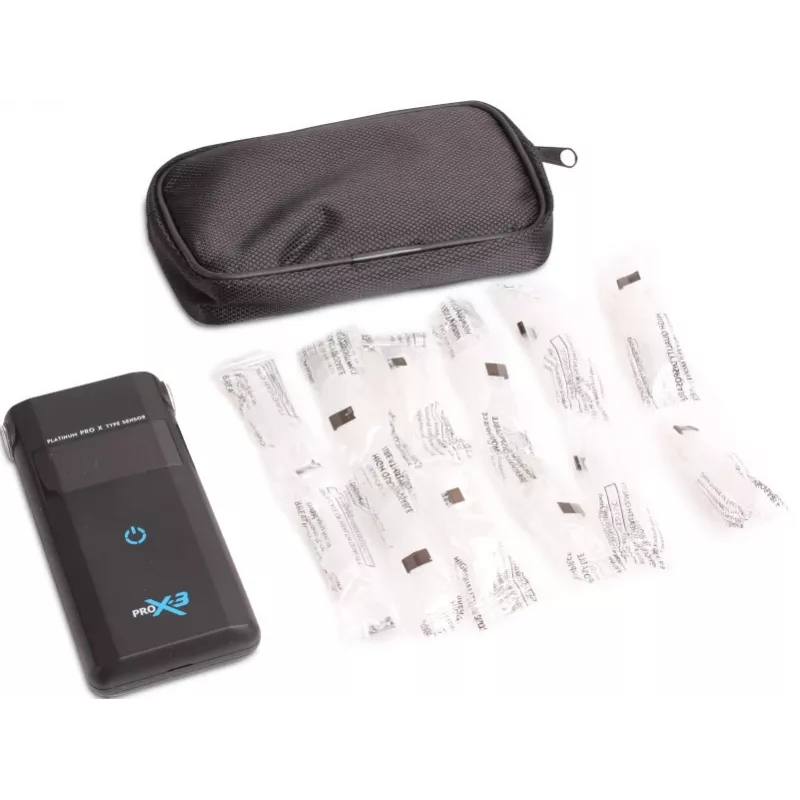 AlcoFind PRO-X-3 alcoholtester met mondstukken, 12-maandelijkse kalibratie