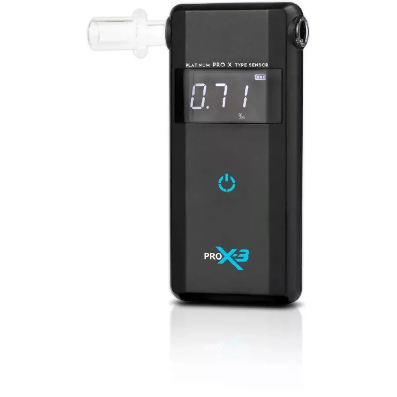 AlcoFind PRO-X-3 alcoholtester met mondstukken, 12-maandelijkse kalibratie