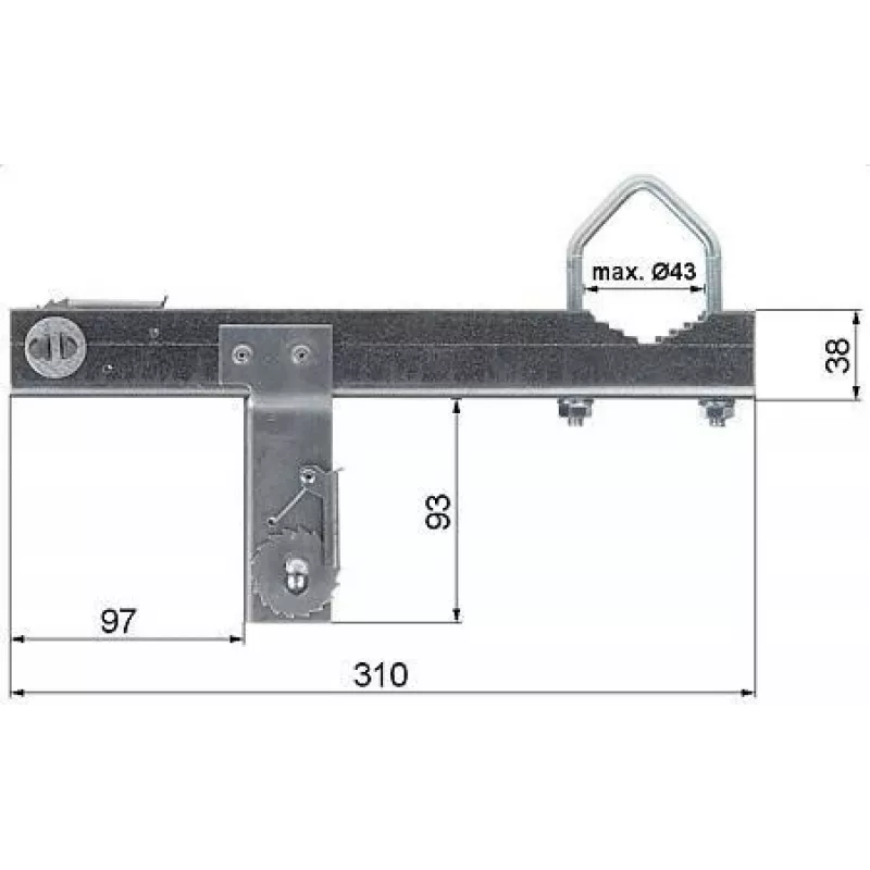 RED EAGLE schoorsteenklem OK-43T13 + staalband