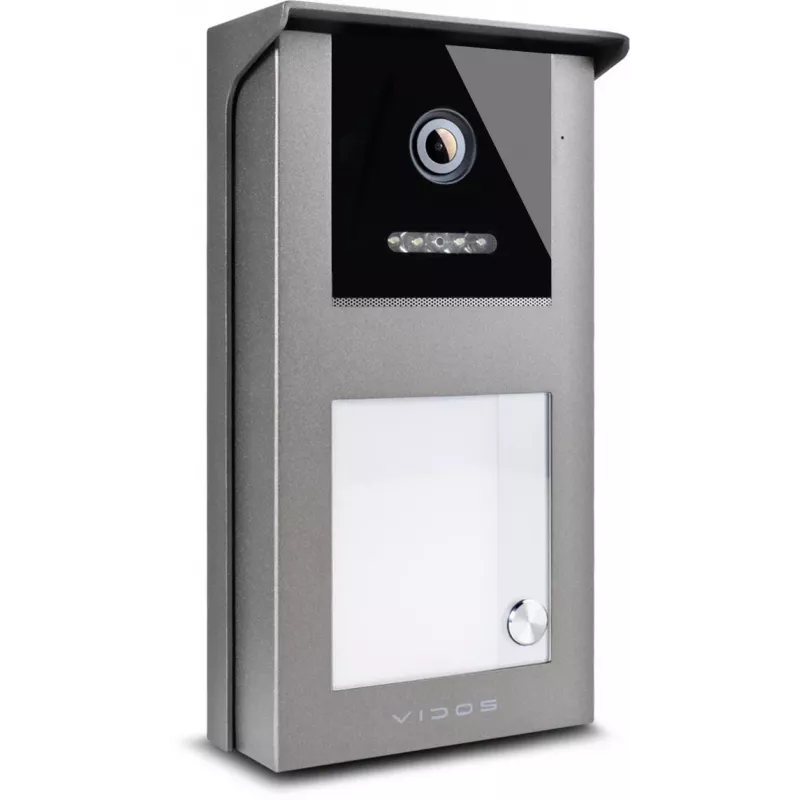 VIDOS IPX S101-1 buitenpaneel met RFID-lezer, 2MP-camera, PoE, zwart