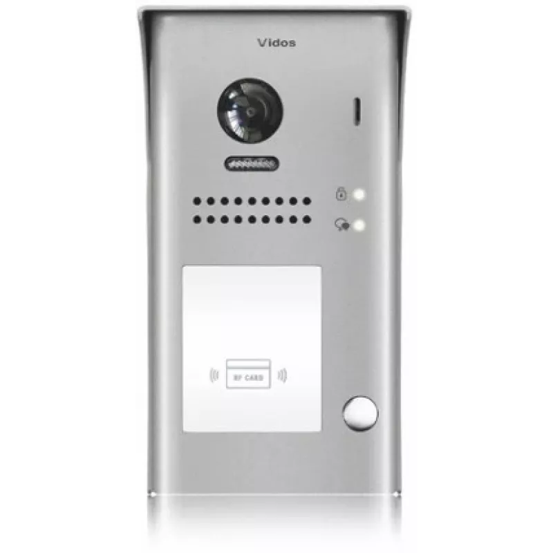 VIDOS DUO S1101A deurstation - 1 belknop, zilver, opbouwmontage, 2-draads, IP65