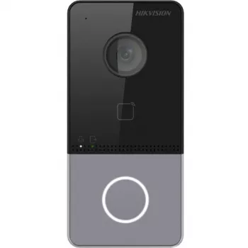 Hikvision DS-KV6113-PE1(C) video-deurstation met 2 MP camera, PoE, Mifare-kaartlezer, IP65, IK08, zwart