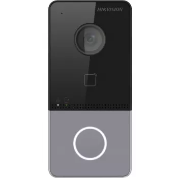 Hikvision DS-KV6113-PE1(C) video-deurstation met 2 MP camera, PoE, Mifare-kaartlezer, IP65, IK08, zwart