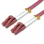 ROLINE LC-LC OM4 glasvezelpatchkabel, staalgepantserd, LSOH, violet, 3 m