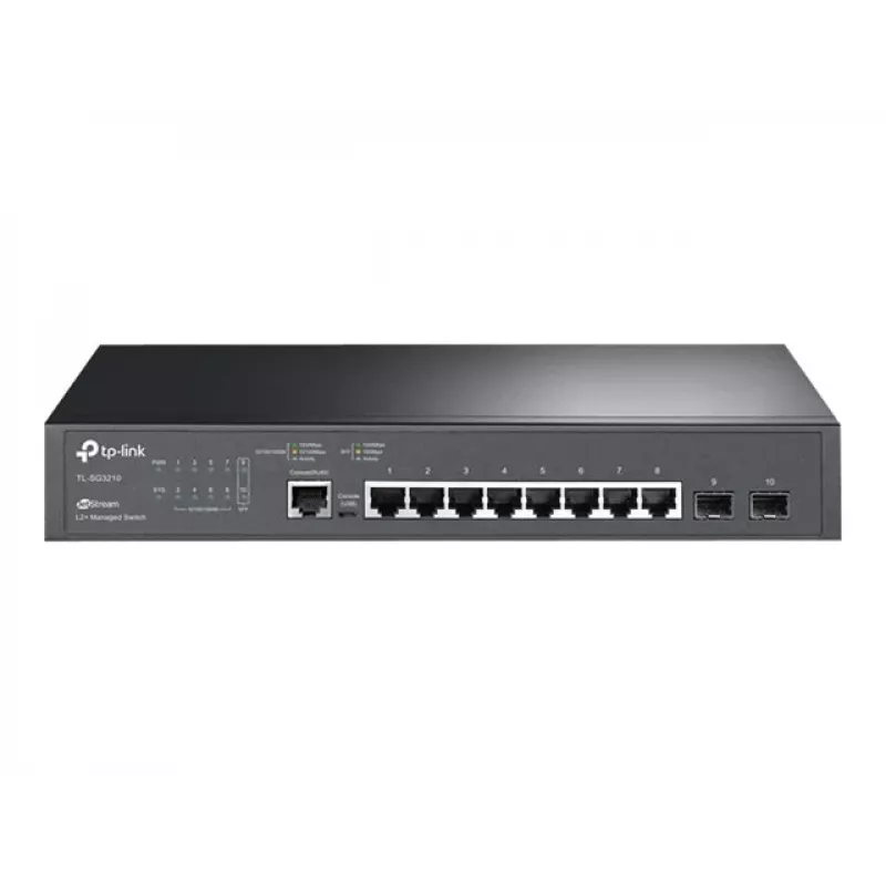 TP-Link LiteWave SG3210 L2 managed switch met 8 Gigabit-poorten en 2 SFP-sleuven