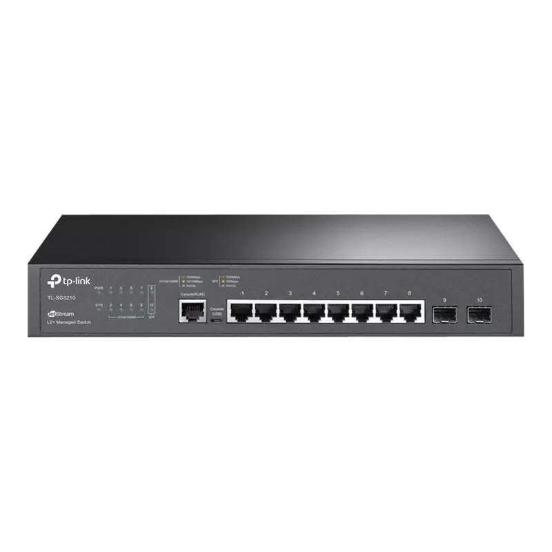 TP-Link LiteWave SG3210 L2 managed switch met 8 Gigabit-poorten en 2 SFP-sleuven