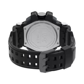 TIMEX heren digitaal horloge TW5M51800 53mm resin behuizing zwarte resin band grijs wijzerplaat INDIGLO nachtlicht 100m waterdichtheid