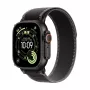 Apple Watch Ultra 3 GPS + Cellular 49mm Black Titanium behuizing met Black/Charcoal Trail Loop - M/L
