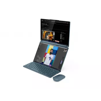 Lenovo Yoga Book 9 14IAH10 Intel dual-screen laptop, Tidal Teal, 2x 14 inch OLED-touchscreen, 2.8K WQXGA+, Intel Core Ultra 7 255H, 32GB LPDDR5X, 1TB SSD, Intel Arc 140T GPU, Windows 11 Home, Wi-Fi 7