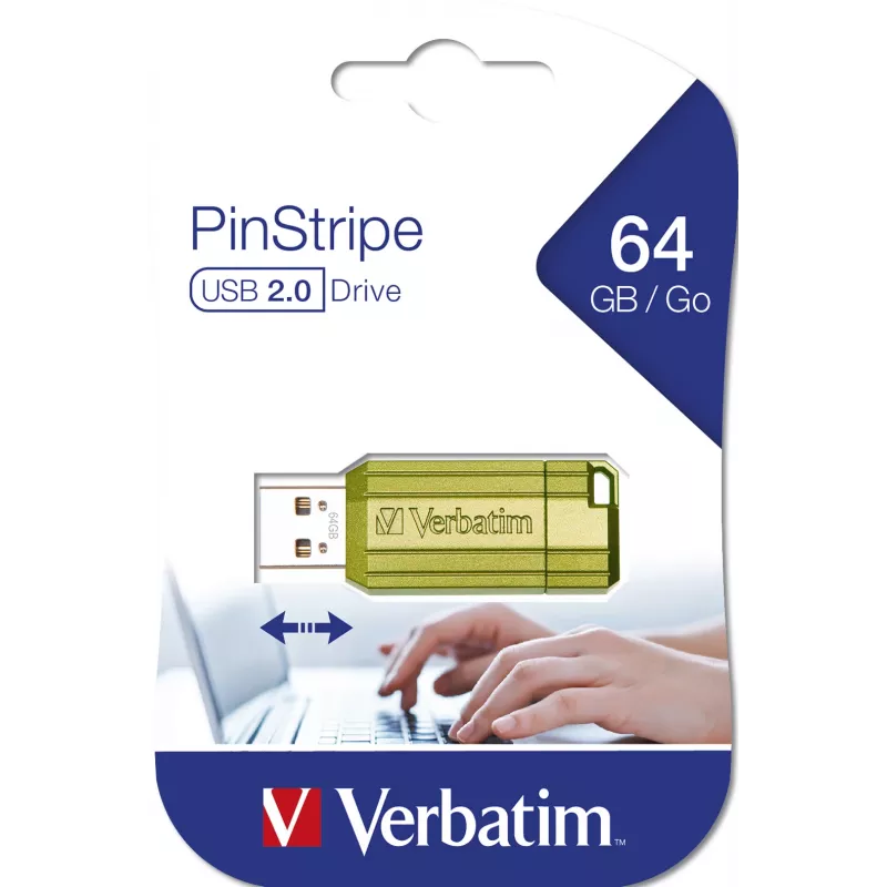 Verbatim Store n Go Pinstripe USB 2.0 eucalyptus groen 64GB USB-stick