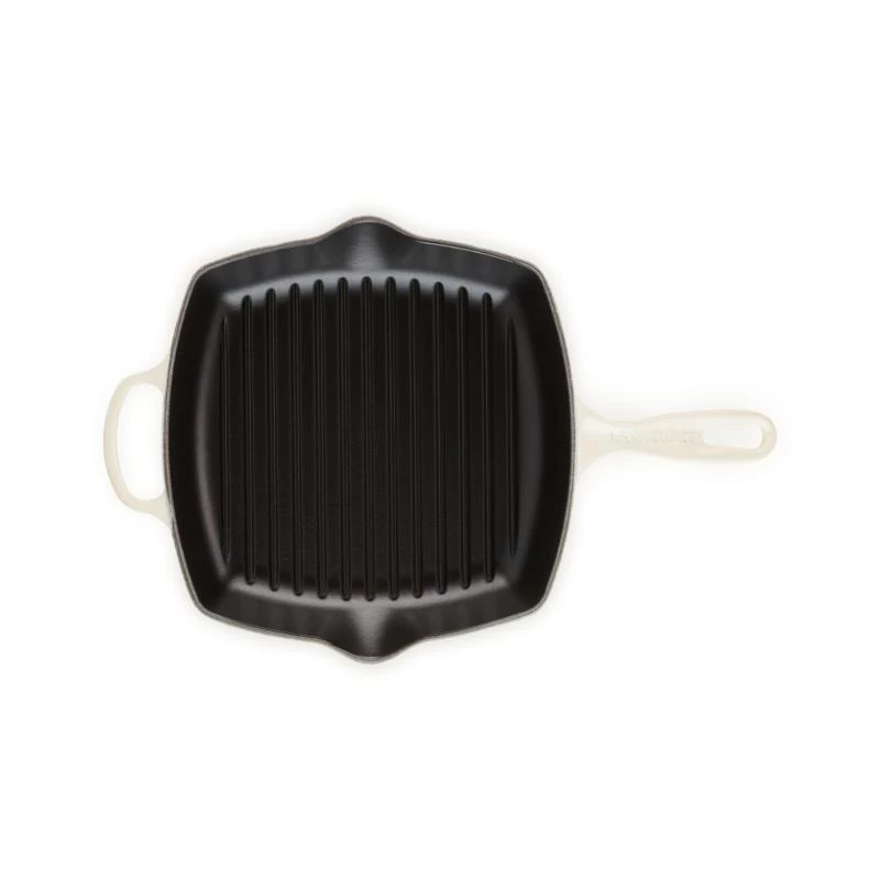 Le Creuset Signature vierkante grillpan 26cm Meringue