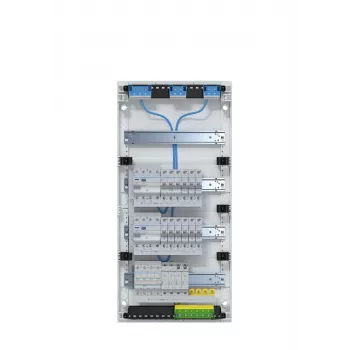 Hager VA48BV2 verdeelkast APV 4x12PLE IP30 voorgemonteerd 2 aardlekschakelaars overspanningsbeveiliging