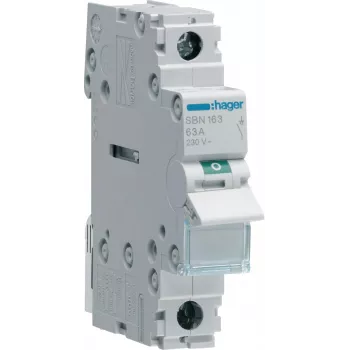 HAGER SBN163 modulaire lastscheider 1P 63A 1 module