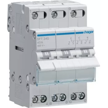 Hager SFT340 modulaire omschakelaar I-0-II 3P 40A 400V AC