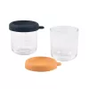 BEABA glazen potjesset met deksels 2 x 250 ml Night Blue/Honey