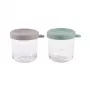 BEABA glazen potjesset met deksels 2 x 250 ml saliegroen/Gazelle