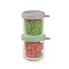 BEABA glazen potjesset met deksels 2 x 250 ml saliegroen/Gazelle