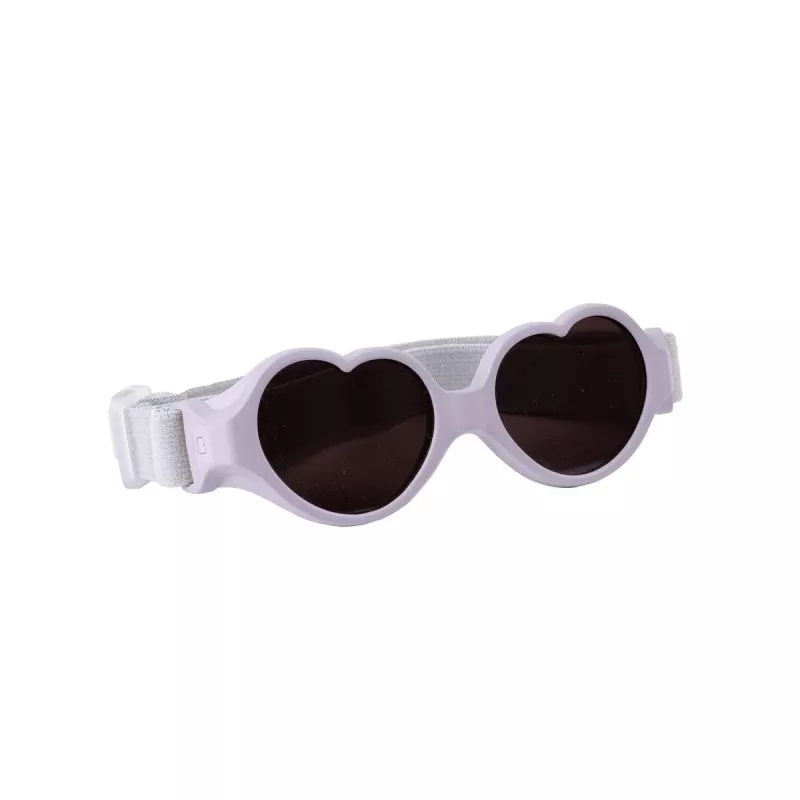 Beaba Baby Heart babyzonnebril met elastische band 0-9 maanden lila