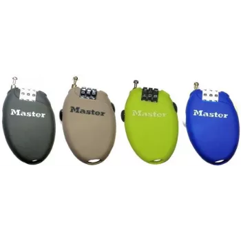 Master Lock 4603EURD combinatiekabelslot met intrekbare kabel, zwart