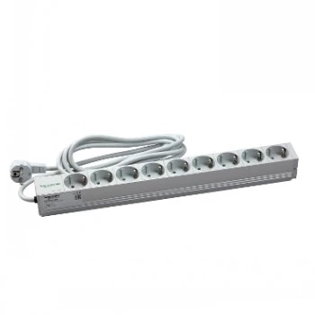 Schneider Electric Actassi 1U PDU Power Distribution Rail - 9 Schuko stopcontacten 19 inch VDE