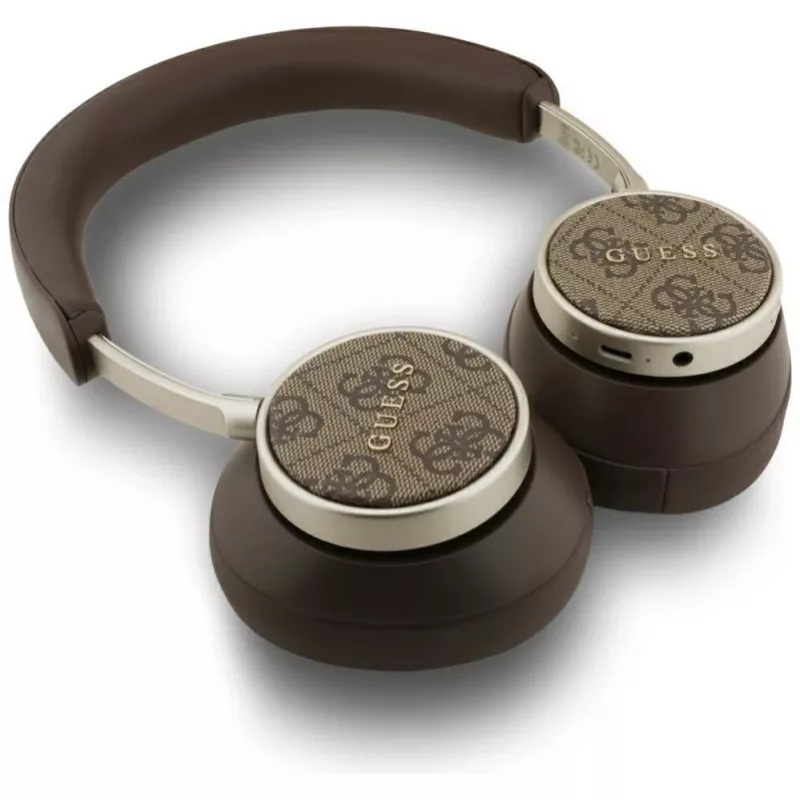 Guess Bluetooth 4G Classic Logo draadloze on-ear koptelefoon - bruin