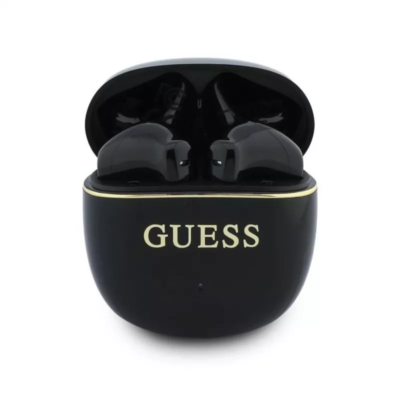 GUESS Glossy Gold Line Classic TWS oordopjes zwart