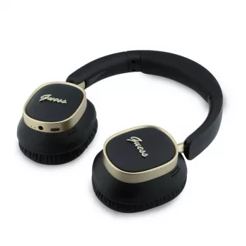 Guess Bluetooth over-ear koptelefoon ENC Rectangle Metal Script zwart