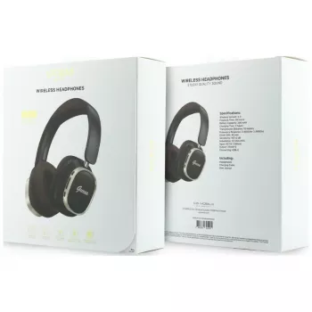 Guess Bluetooth over-ear koptelefoon ENC Rectangle Metal Script bruin