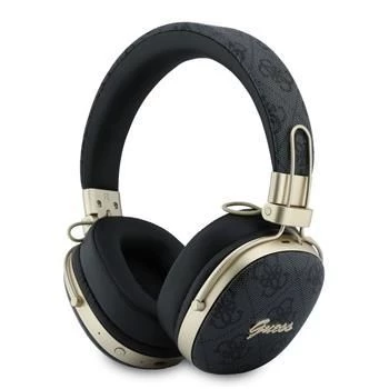 Guess over-ear Bluetooth-koptelefoon met ENC, Metal 4G Script Logo, zwart