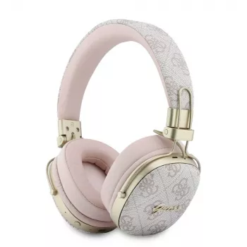 Guess over-ear Bluetooth-koptelefoon ENC Metal 4G Script Logo roze